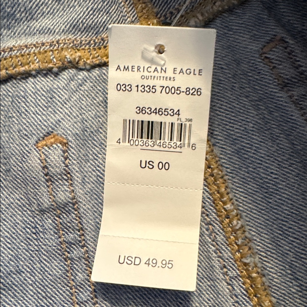 NWT American Eagle Outfitters Distressed Low Rise Tomgirl Shorts - Picture 6 of 6